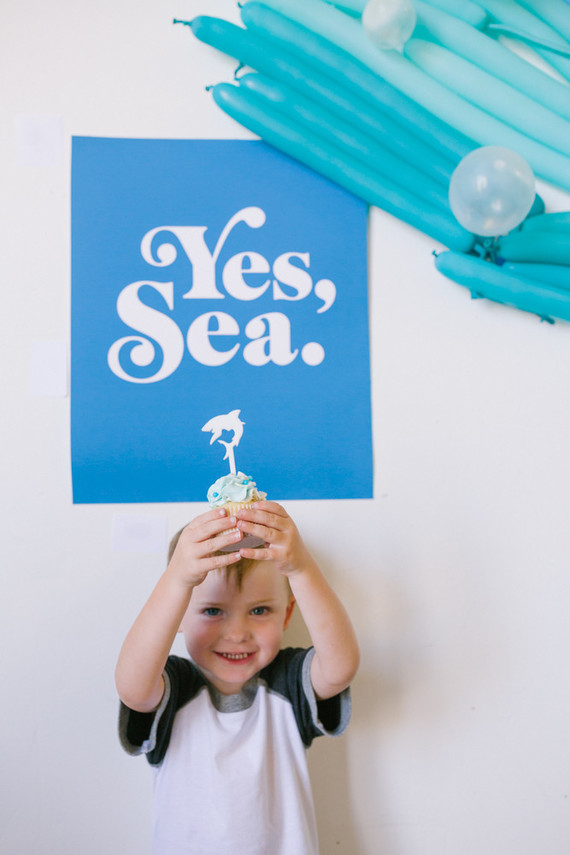 Boys shark themed birthday