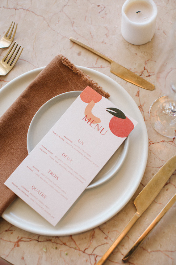 Modern menu idea