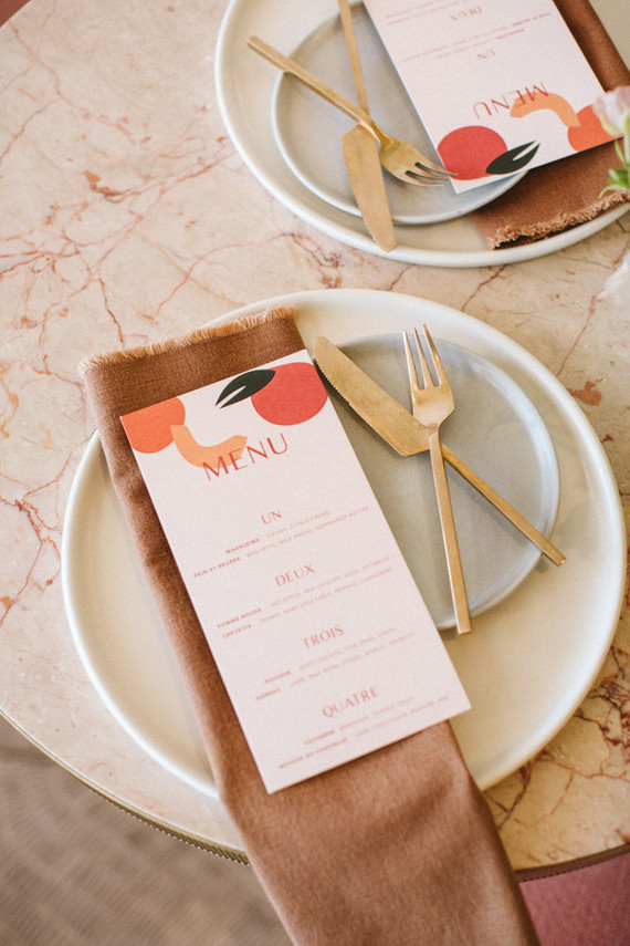 Modern menu idea