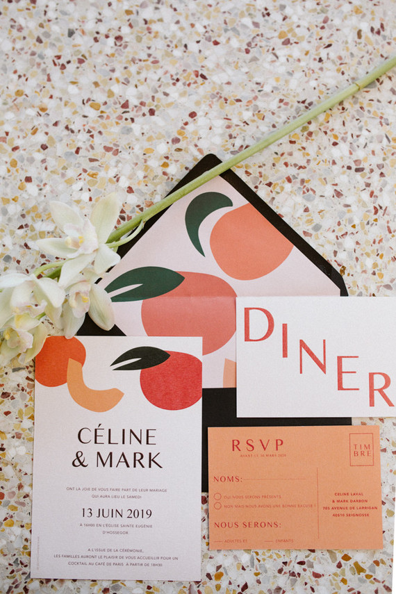 Colorful wedding invitations