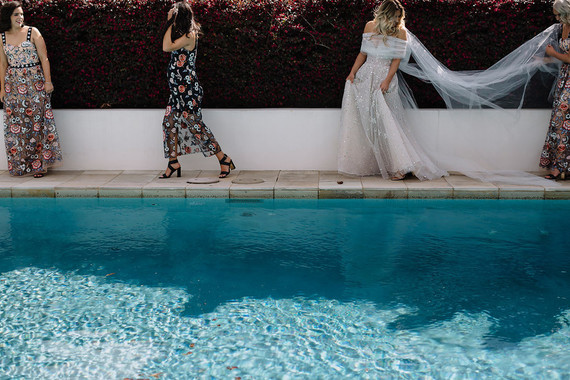 Printed bridesmaids