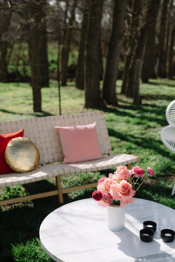 Pink wedding lounge