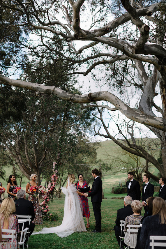Floral wedding ceremony