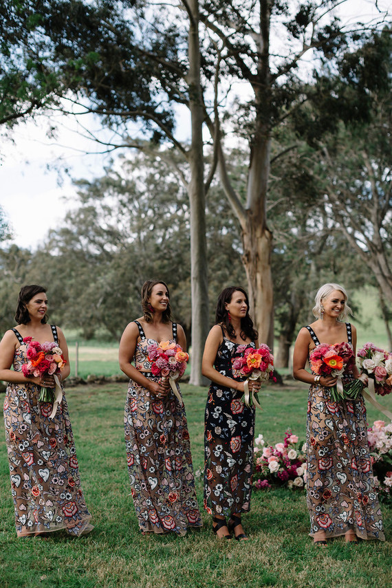 Floral bridal party
