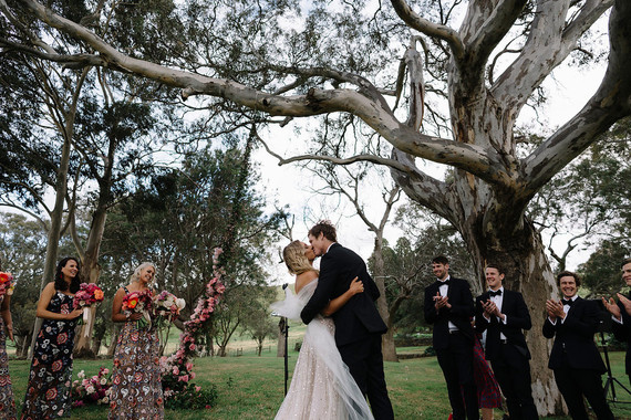 Floral wedding ceremony