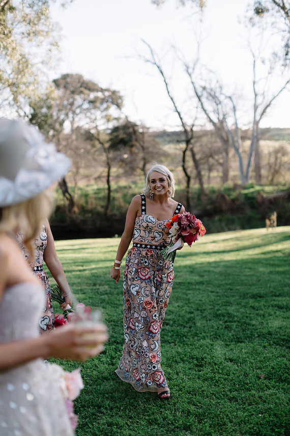 Printed bridesmaid dresses