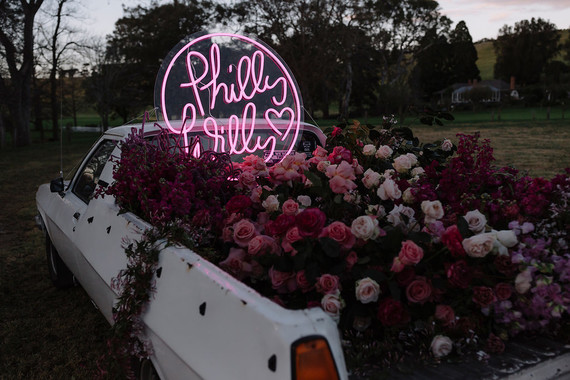 Neon wedding sign