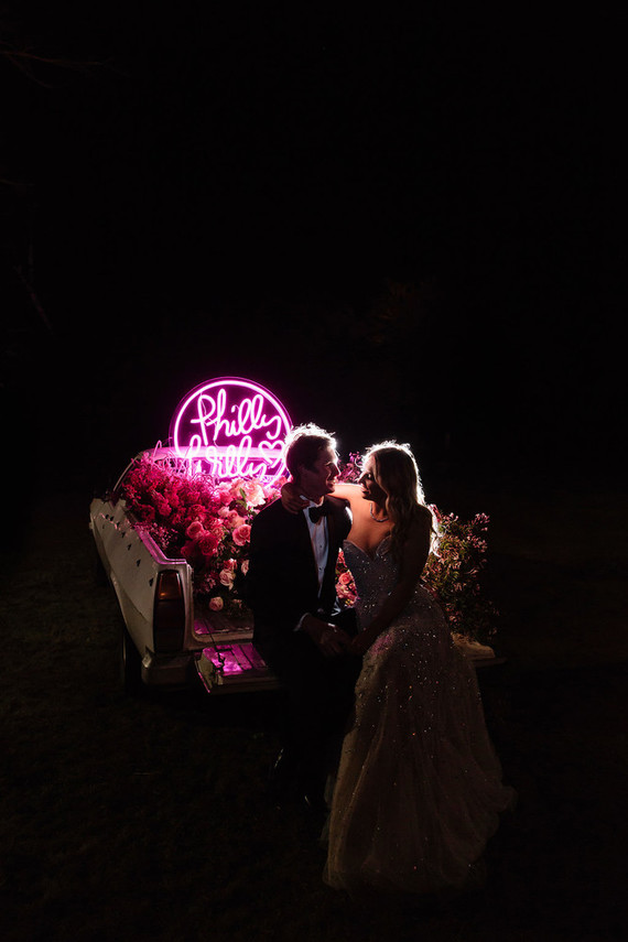Neon wedding sign