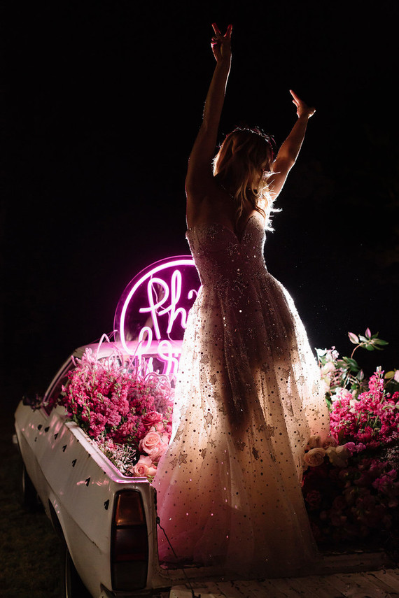 Neon wedding sign
