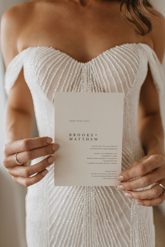 Modern wedding invitations