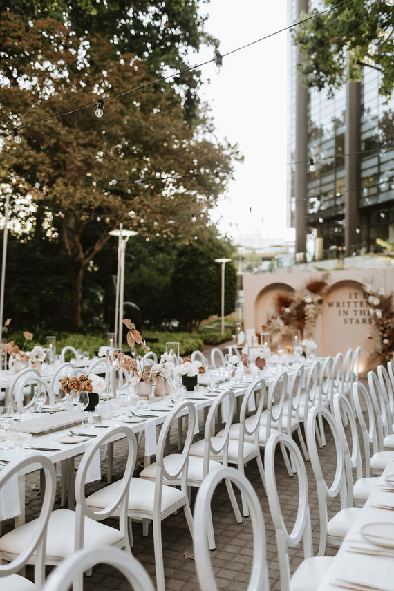 Modern earth tone tablescape