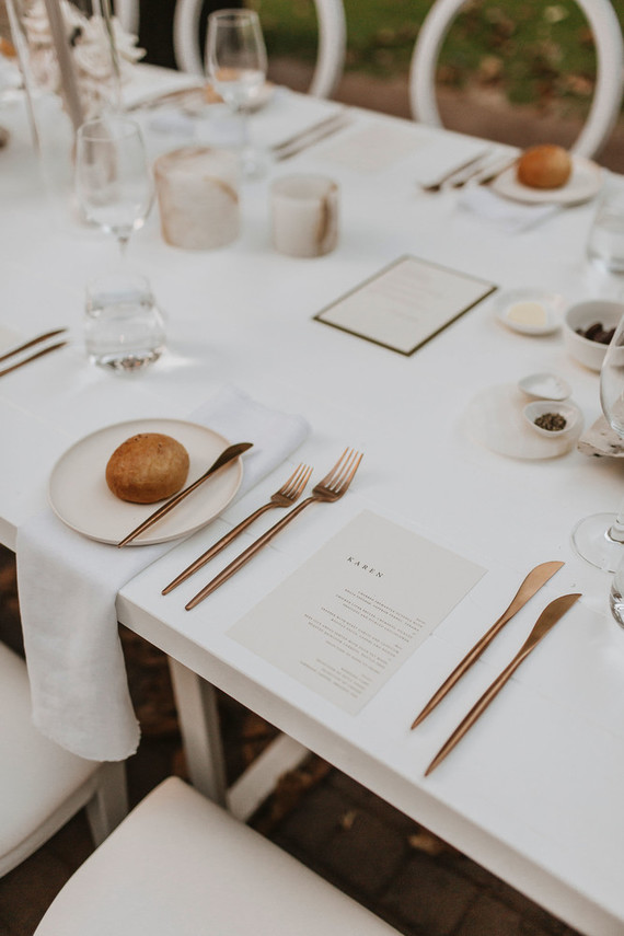 Modern earth tone tablescape