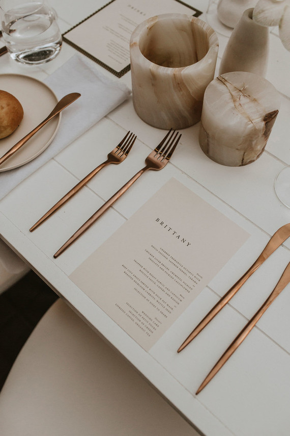 Modern earth tone tablescape
