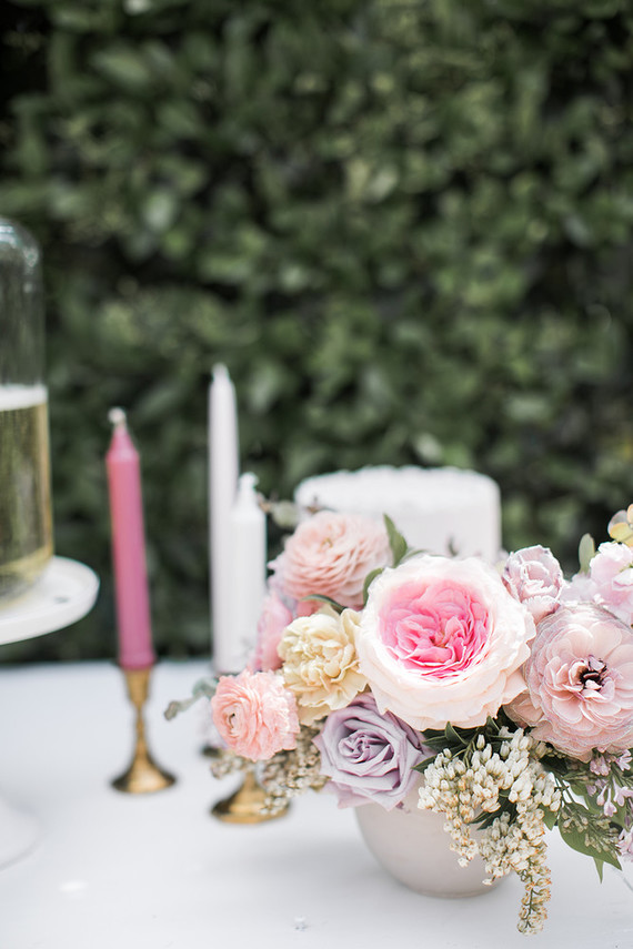 Pink floral French first birthday party