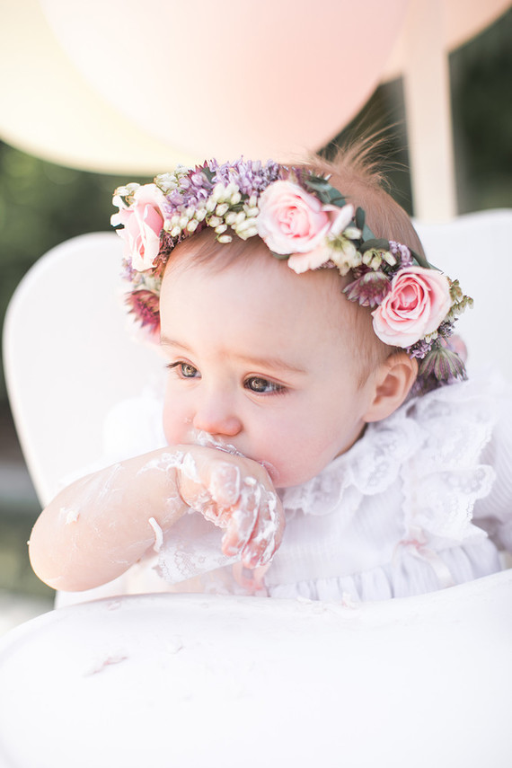 1st birthday floral crown