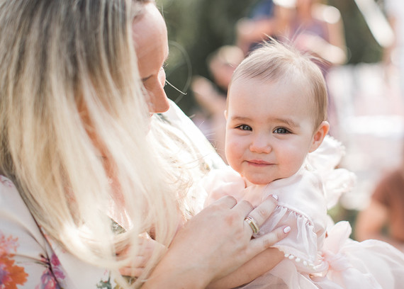 Pink floral French first birthday party
