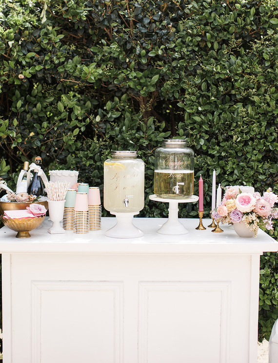 Pink floral French first birthday party