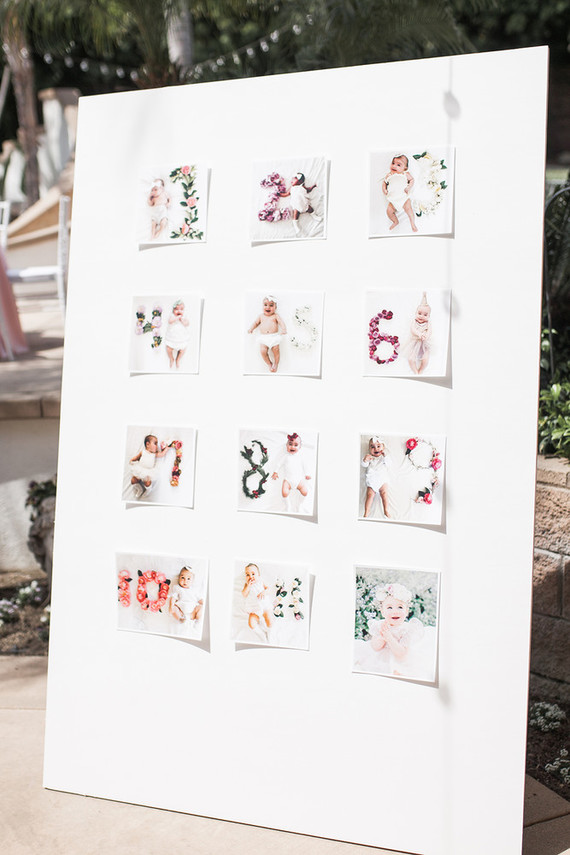 Pink floral French first birthday party