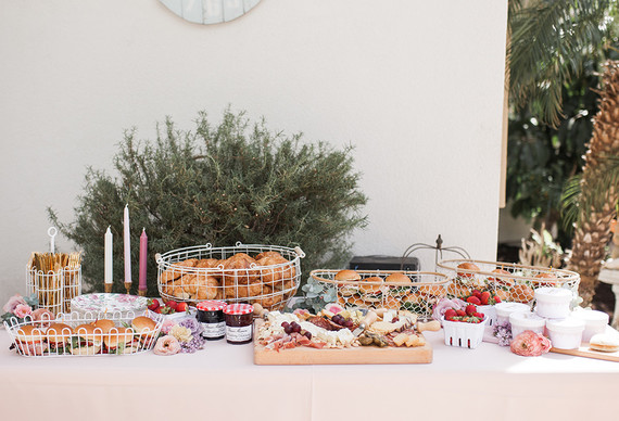 Pink floral French first birthday party