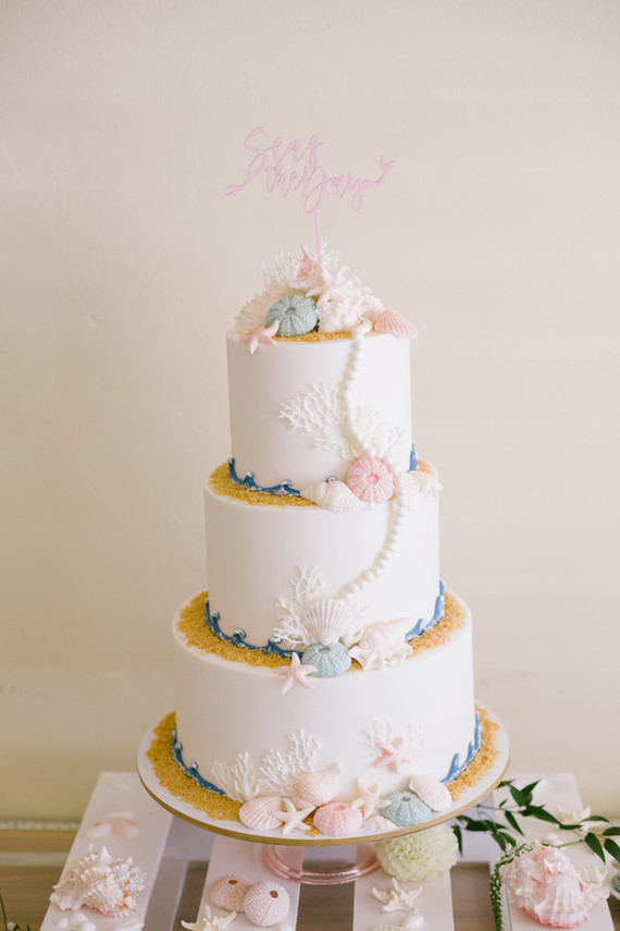 Under the sea themed birthday cake