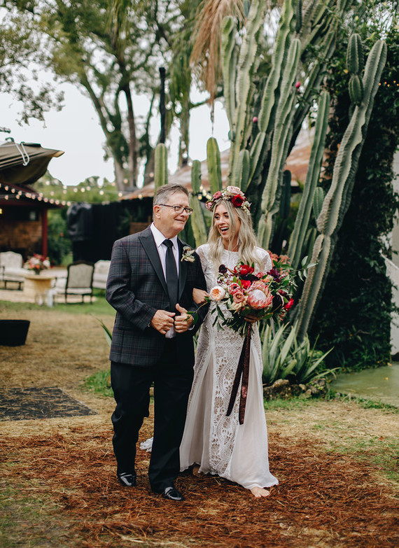 Jewel toned bohemian wedding