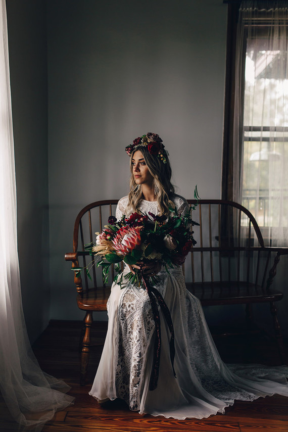 Jewel toned bohemian wedding Inspiration