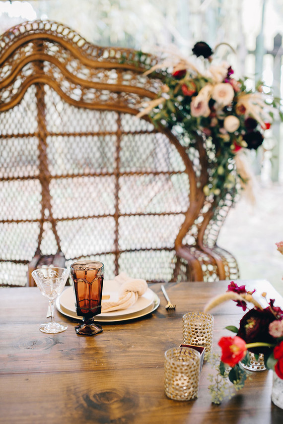 Jewel toned bohemian wedding