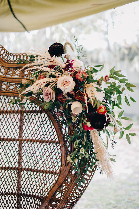 Jewel toned bohemian wedding