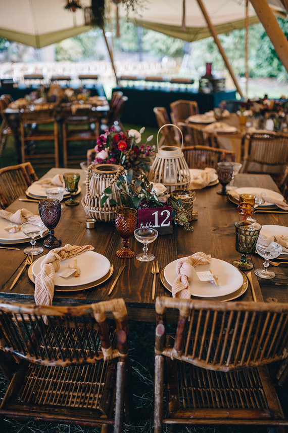 Boho wedding decor