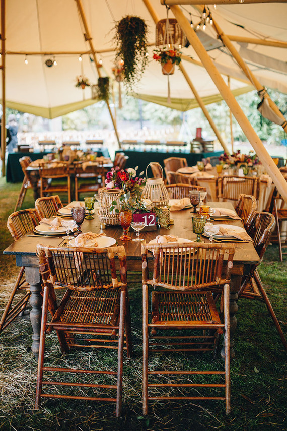 Boho wedding decor