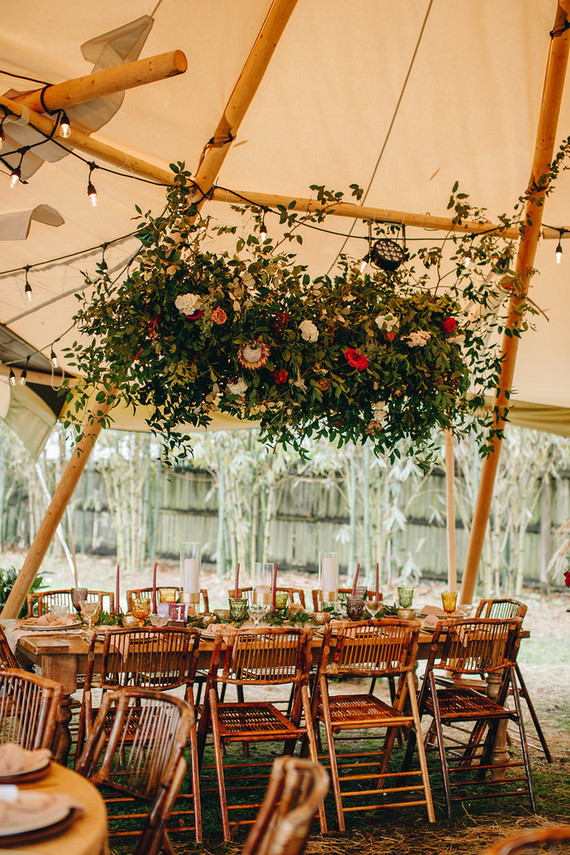 Boho wedding decor
