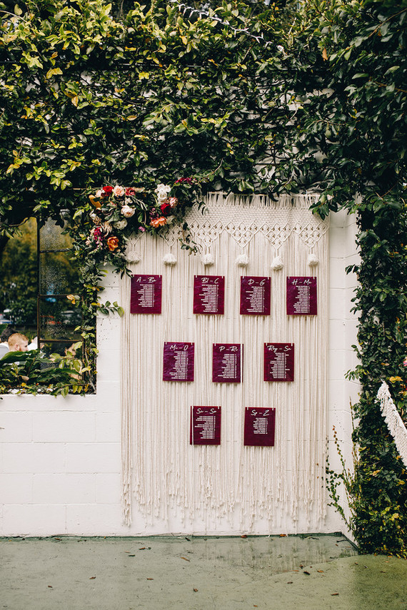 Boho wedding decor