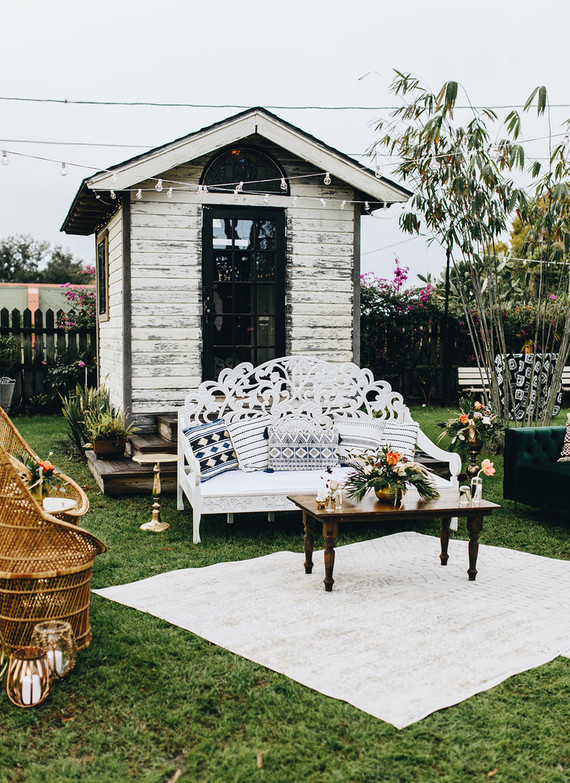 Jewel toned bohemian wedding