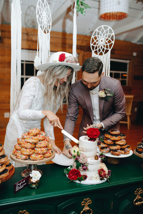Jewel toned bohemian wedding