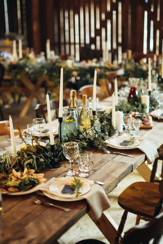 Rustic summer barn wedding