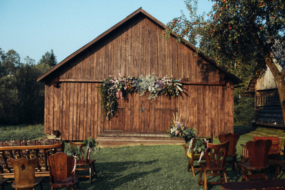 Rustic summer barn wedding