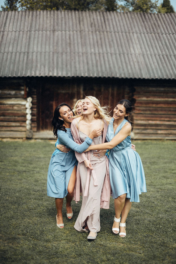 Bridesmaids getting ready
