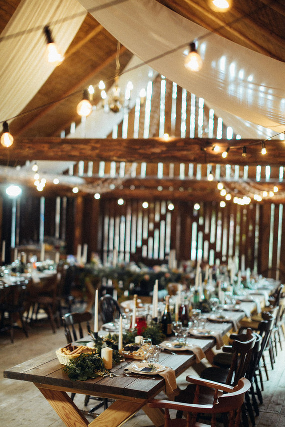 Rustic summer barn wedding