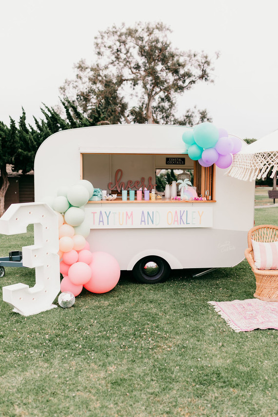 Rainbow pastel twin birthday party