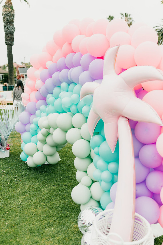 Rainbow pastel twin birthday party