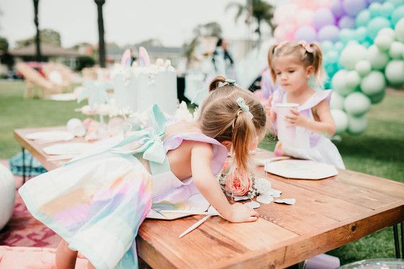 Rainbow pastel twin birthday party