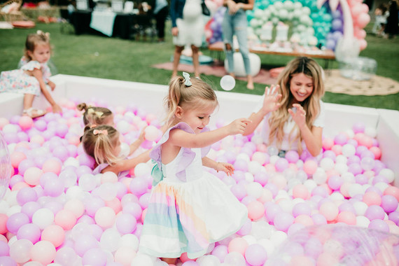 Rainbow pastel twin birthday party Inspiration