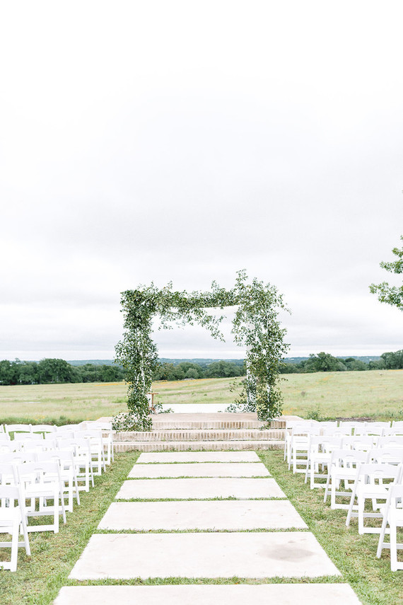 Greenery on chuppah