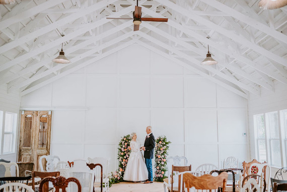White wedding venue