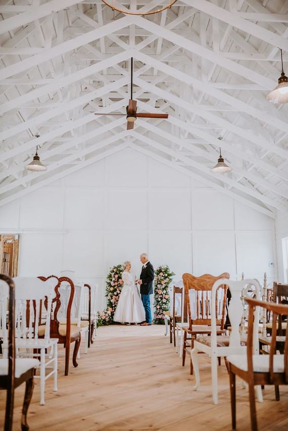 White wedding venue