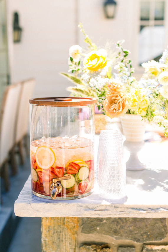 Blue + yellow celestial themed baby shower Inspiration