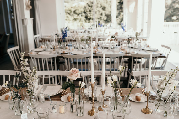 Vintage coastal wedding decor