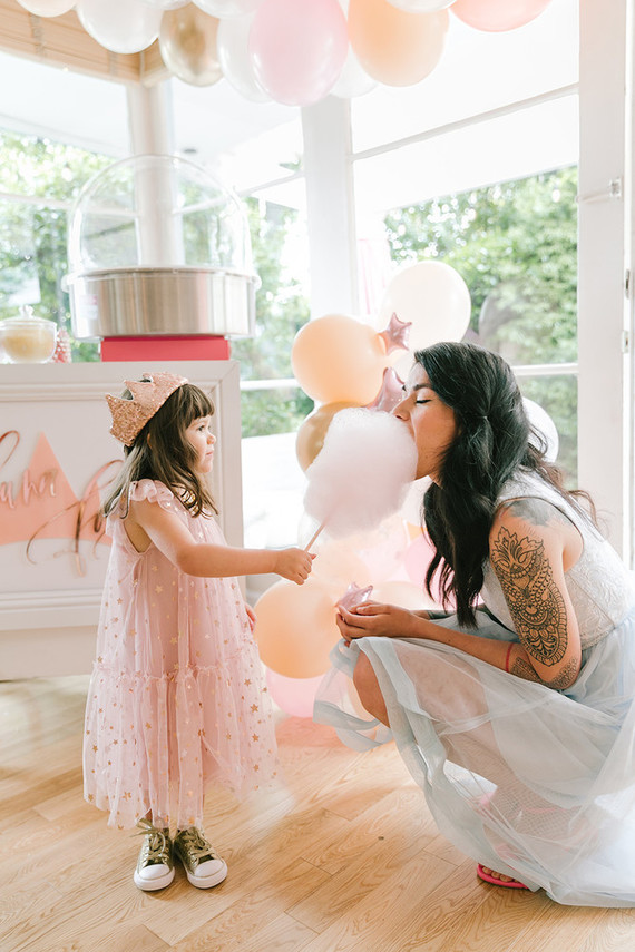 Pink + gold princess tea party 3rd birthday