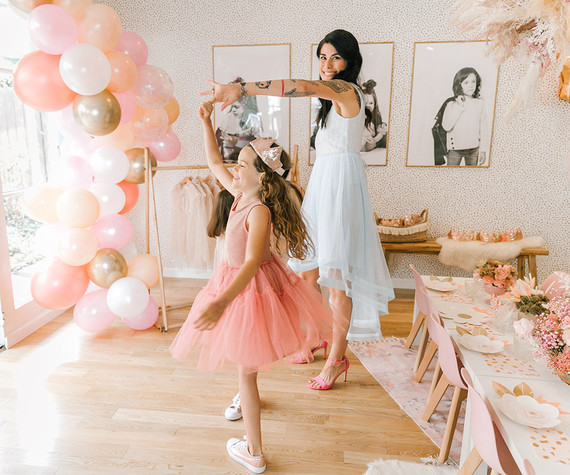 Pink + gold princess tea party 3rd birthday