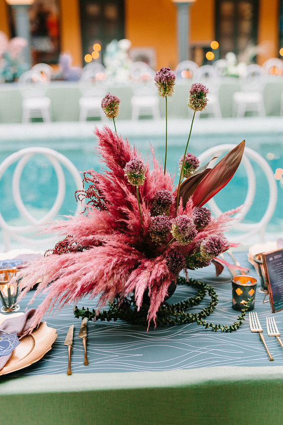 Pink centerpiece